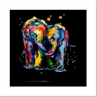 Elephant Colorful Posters and Art